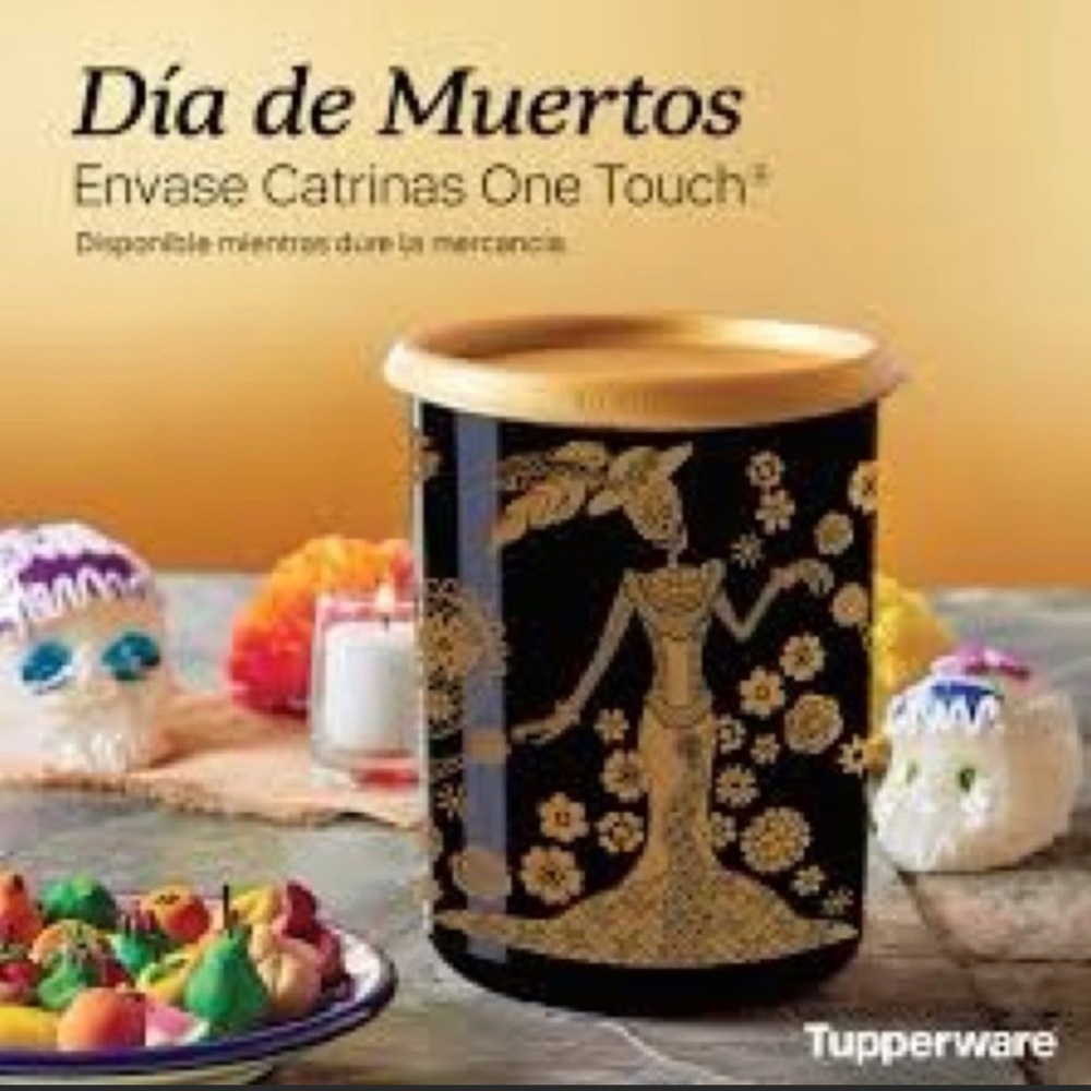 Tupperware Canister day of the dead New !!!